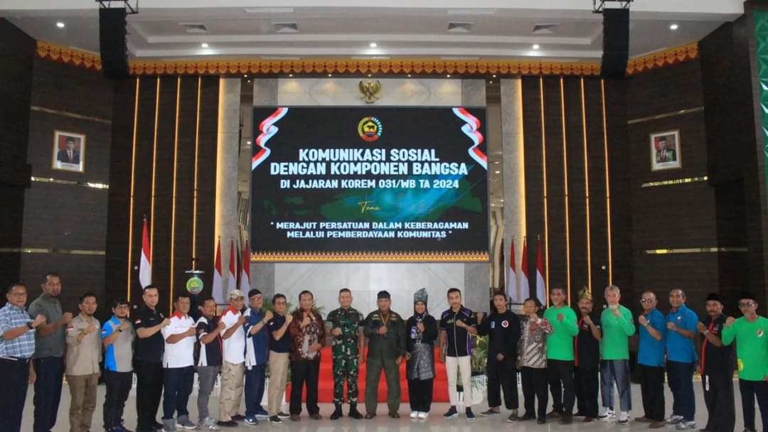 Korem 031/Wira Bima Gelar Komunikasi Sosial dengan Komponen Bangsa.