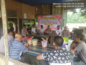 Satbinmas Polres Kampar Berharap Masyarakat Desa Pulau Lawas Ikut Berperan Aktif Dalam Pilkada Damai 2024