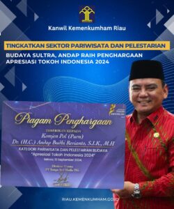 Tingkatkan Sektor Pariwisata dan Pelestarian Budaya Sultra, Andap Raih Penghargaan Apresiasi Tokoh Indonesia 2024