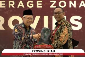 Pemprov Riau Dianugerahi Penghargaan Paritrana Award 2024 Provinsi Terbaik Coverage Zona Sumatera