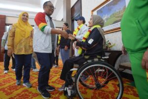 Tiba di Riau, Leani Ratri Peraih Emas Paralimpiade Paris 2024 Disambut Pj Gubri