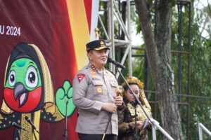 TIM COOLING SYSTEM DAN TIM BRIGADE POLWAN DITLANTAS POLDA RIAU SUKSESKAN GIAT KIRAB PILKADA RIAU 2024