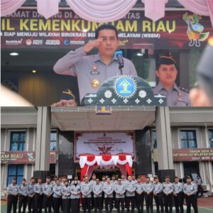 Peringati Hari Kesaktian Pancasila, Lapas Narkotika Rumbai Ikuti Upacara Pada Kanwil Kemenkumham Riau