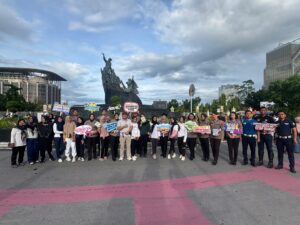 Dirlantas Polda Riau Sambangi Pengunjung Car Free Day Sampaikan Pesan Edukasi Kamtibmas & Kamseltibcarlantas