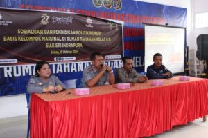 KPU Kabupaten Siak bersama Rumah Tahanan Negara Siak Sri Indrapura taja Sosialisasi dan Pendidikan Politik pada Kelompok pemilih khusus di Rumah Tahanan Kelas II B Siak Sri Indrapura