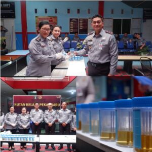 Rutan Kelas I Pekanbaru Adakan Tes Urin Bagi Petugas Dan Warga Binaan, Serta Lakukan Razia Blok Hunian Bersama Aparat Penegak Hukum!