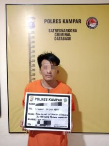 Buruh Harian Ditangkap Satresnarkoba Polres Kampar Terkait Narkoba