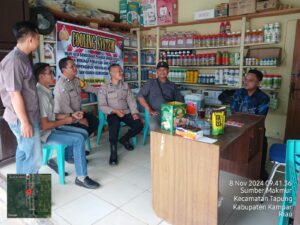 Polsek Tapung Ajak Masyarakat Gunakan Hak Suara dan Pastikan Pemilu Berjalan Aman