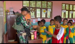 Pos Tomage Laksanakan Gadik Tentang Wasbang dan Penjumlahan di SD Inpres 1 Bomberay 