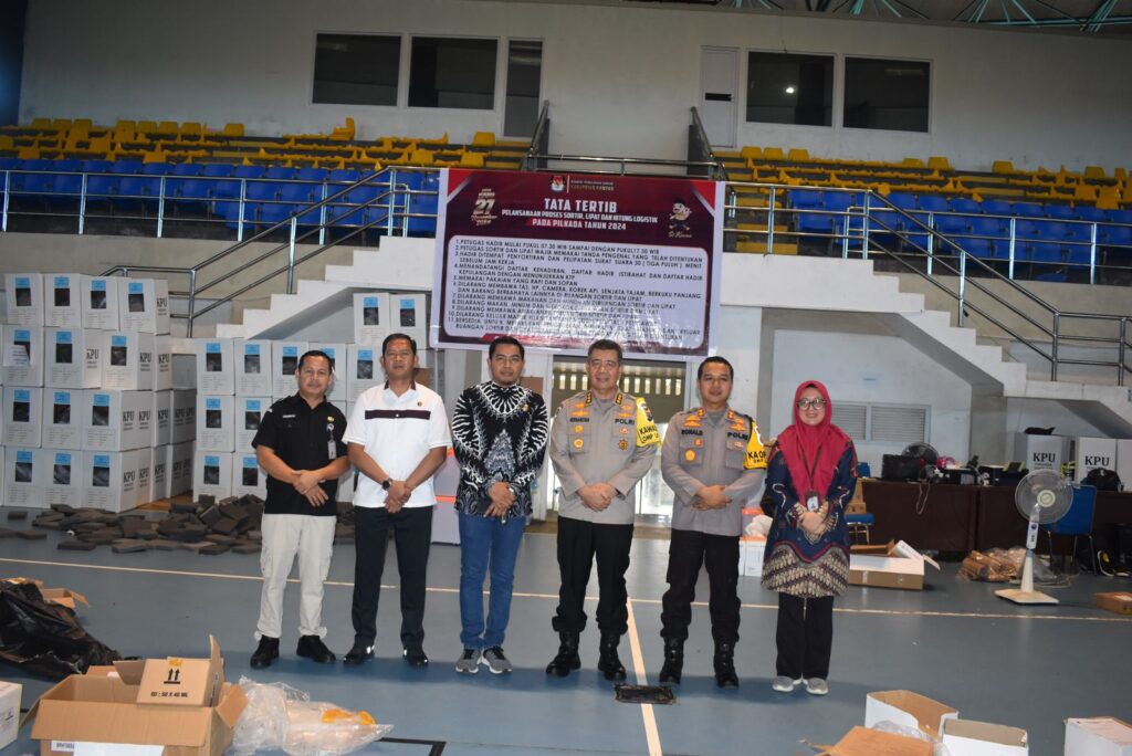 Supervisi Polda Riau Cek Logistik Pilkada Kampar di Gudang KPU