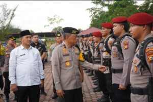 Pimpin Apel Pasukan Pengamanan Pilkada di Rohil, Wakapolda Riau Tegaskan Beberapa Hal