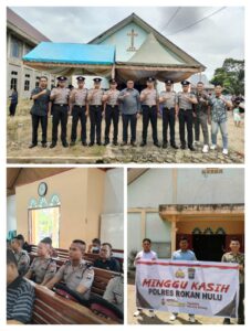 Polres Rokan Hulu Gelar Kegiatan Minggu Kasih di Gereja HKBP Pasir Pengaraian