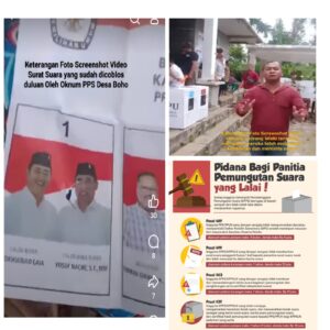 Curang,!! Oknum Anggota PPS di Desa Boho Diduga Coblos Beberapa Surat Suara Pilkada di TPS, KPU Serta Bawaslu Nias Selatan Jangan Bungkam