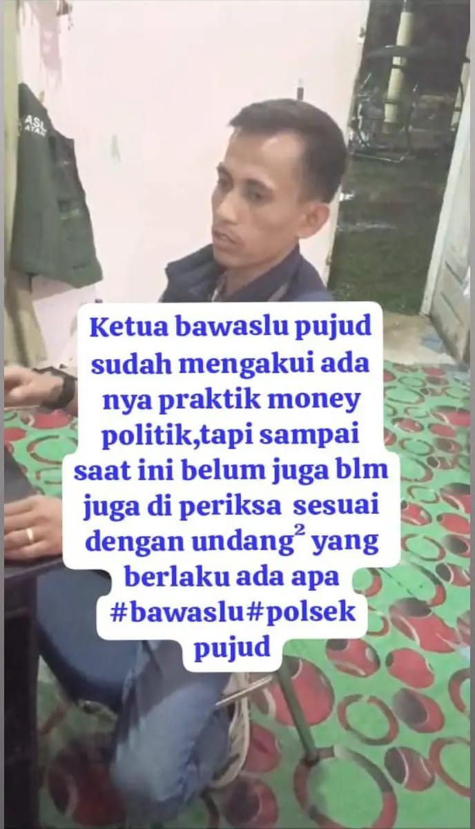 Ketua Bawaslu Pujud Akui Ada Politik Uang, Tapi Pelaku Masih Belum Diperiksa