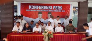 Acara Konferensi Pers Atas Kemenangan Pasangan Calon (Paslon) 02 Bistamam-Jhony Charles