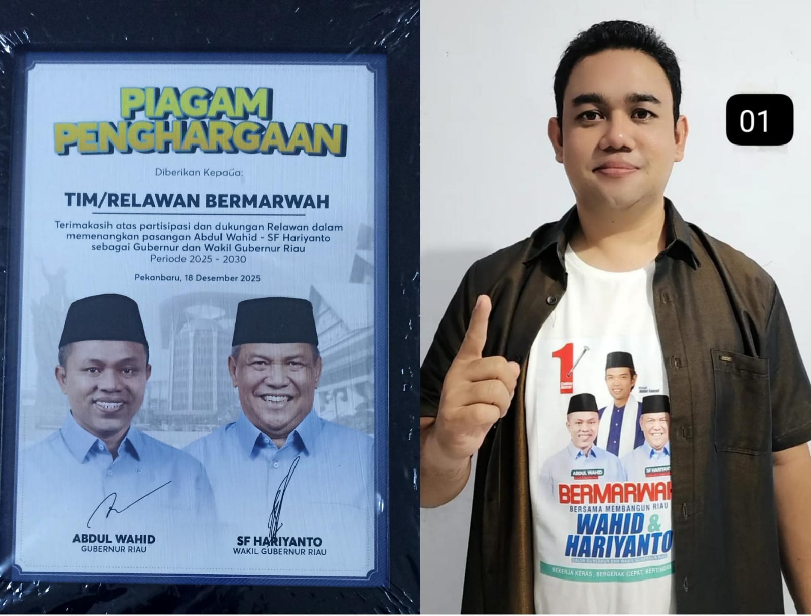 Piagam Penghargaan Diberikan kepada Tim Relawan Bermarwah: Wujud Apresiasi Atas Perjuangan Menuju Kemenangan