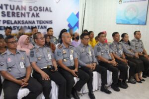 Lapas Pekanbaru Ikuti Penyerahan Bantuan Sosial Serentak dan Panen Raya UPT Pemasyarakatan Seluruh Indonesia