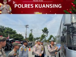 Sat Lantas Polres Kuansing Sosialisasikan Ops Lilin Lancang Kuning 2024 Melalui Penyebaran Brosur