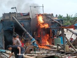 Polsek Singingi Hilir Tertibkan 18 Unit PETI di Pulau Buaya Aliran Sungai Singingi