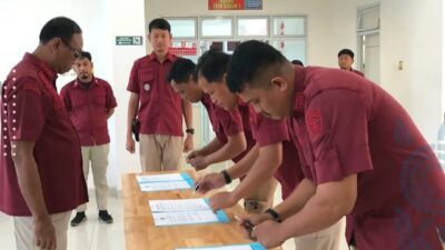 Lapas Narkotika Kelas IIB Rumbai Gelar Penandatanganan Perjanjian Kinerja 