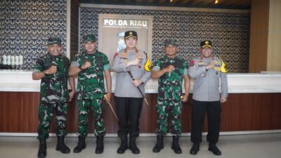 Perkuat Sinergitas TNI-Polri, Pangdam I/BB dan Rombongan di Sambut Hangat Kapolda Riau 