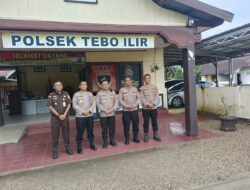 Kapolsek Tebo ilir Terima Kunjungan Rutin Kapolres Tebo Didampingi Kajari tebo Bersama Tim Supervisi Dan Asistensi Ketahanan Pangan