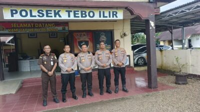 Kapolsek Tebo ilir Terima Kunjungan Rutin Kapolres Tebo Didampingi Kajari tebo Bersama Tim Supervisi Dan Asistensi Ketahanan Pangan