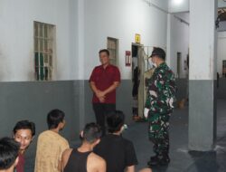 Sambut Bulan Suci Ramadhan, Rutan Pekanbaru Gelar Razia Blok Hunian Bersama Koramil Tenayan Raya