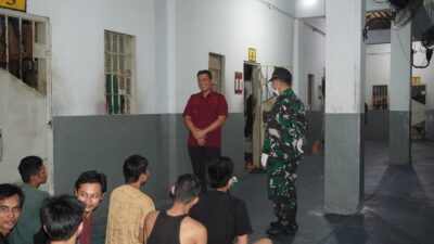 Sambut Bulan Suci Ramadhan, Rutan Pekanbaru Gelar Razia Blok Hunian Bersama Koramil Tenayan Raya