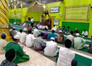 Safari Ramadhan di desa ujung tanjung, wakil Bupati Rohil Jhony Charles beri bantuan ke mesjid baiturrahmah  sebesar 50 juta