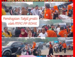 MPC-PP Rohil Berbagi Takjil di Hari ke-15 Ramadhan, Kesbangpol Beri Apresiasi