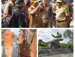 Intruksi Bupati dan wakil bupati Rokan hilir ,Dinas PUTR turunkan alat berat untuk mengeruk lumpur di tiga wilayah terendam banjir