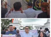 MPNP-KRH  demonstrasi didepan kantor Kejari Rohil meminta Afrizal Sintong  diperiksa dan ditahan atas dugaan  kasus dana PI 488 milyar