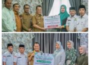 Upz BRK syariah dan RS awal bros salurkan zakat ke BAZNAS Rohil disaksikan langsung oleh Bupati Rohil H .Bistamam