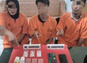 Tiga Pelaku Narkoba Tak Berkutik Saat Ditangkap di Desa Ranah Baru