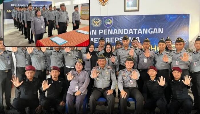 Rutan Siak Gelar Deklarasi Komitmen Bersama Teguhkan Langkah Bebas dari Narkoba dan Telepon Genggam