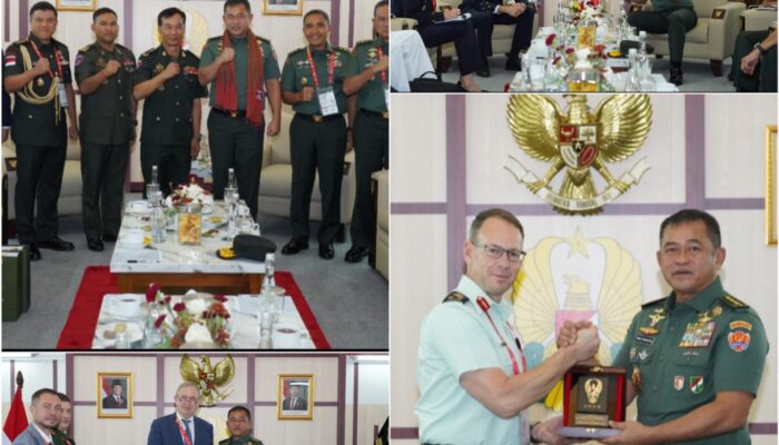 Kasad Jenderal Maruli Simanjuntak Gelar Pertemuan Bilateral dengan Delegasi Internasional di Indo Defence 2025