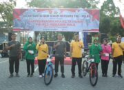 Yuk Intip Keseruan, Jalan Santai dan Senam Bersama TNI-Polri yang Digelar Polres Inhu