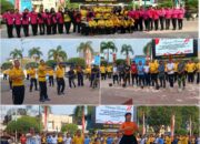 Semarak Hari Bhayangkara ke-79, Polres Dumai Gelar Senam Bersama.