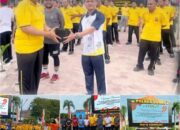 Kejari Dumai Ikuti Olahraga Bersama Polres Dumai Peringati HUT Bhayangkara ke-79