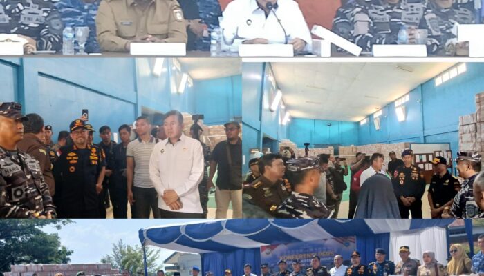 TNI AL GAGALKAN PENYELUNDUPAN ROKOK ILEGAL DI PERAIRAN BENGKALIS