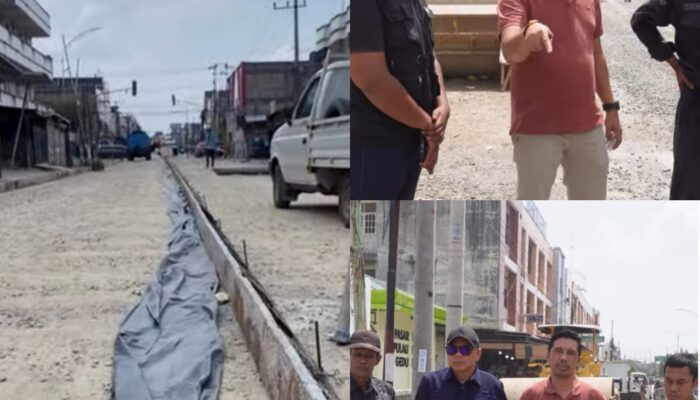 Peninjauan Proyek Jalan oleh Dinas PU Dumai: Perbaikan Jalan Diponegoro dan Ahmad Yani Capai 50%