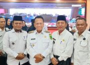 Datuk penghulu Melayu besar Milhan dan Datuk penghulu Melayu tengah Ismar khozali hadiri peluncuran koperasi merah putih sekabupaten Rohil di gedung Mesran rais, Bagan siapi api