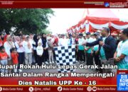 Pemkab Rohul Dan Ribuan Masyarakat, Meriahkan Kegiatan Jalan Santai Dalam Rangka Dies Natalis UPP Ke-16