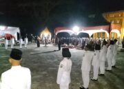 Suasana khidmat mewarnai acara pengukuhan paskibra  HUT  RI Ke 80 Tahun 2025 di TPTM