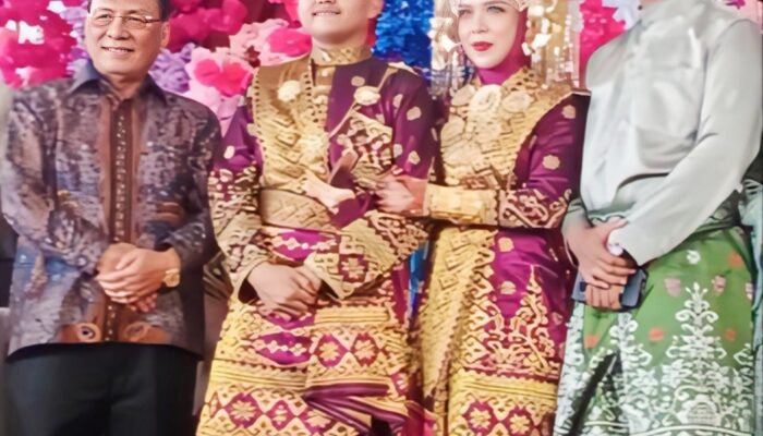 Bupati dan wakil Bupati Rohil hadiri resepsi pernikahan Sindy afrisa putri dan Muhammad Tandra Wijaya di Ujung tanjung