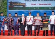 Wakil Bupati Rohil Jhony Charles hadiri apel Akbar satkamling green policing tahun 2025 di Dumai