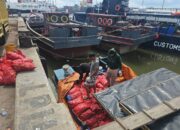 Bea Cukai Gagalkan Penyelundupan 2.500 Karung Bawang Ilegal Asal Malaysia di Perairan Dumai