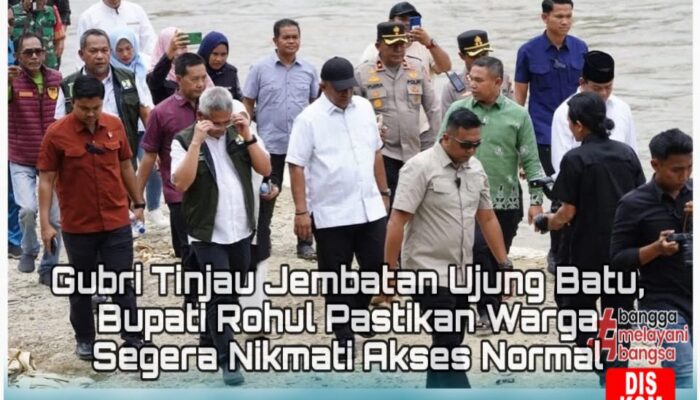 Gubri Tinjau Perbaikan Jembatan Ujung Batu, Bupati Anton Pastikan Warga Segera Nikmati Akses Normal