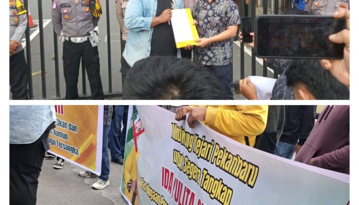 Mahasiswa FMPPR Gelar Aksi di Depan Kejari Pekanbaru, Desak Kasus Ida Yulita Susanti Diusut Tuntas